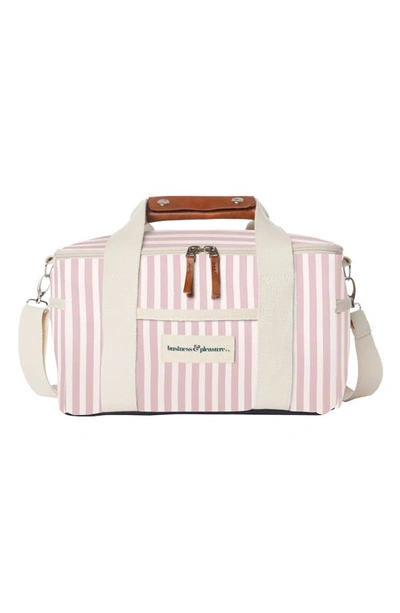 Shop Business & Pleasure Co. Premium Cooler Duffle Bag In Laurens Pink Stripe