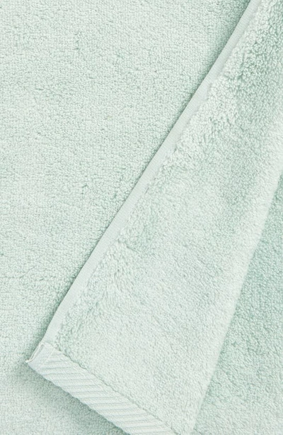 Shop Matouk Milagro Cotton Terry Hand Towel In Aqua