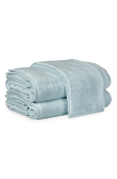 Shop Matouk Milagro Cotton Terry Hand Towel In Pool