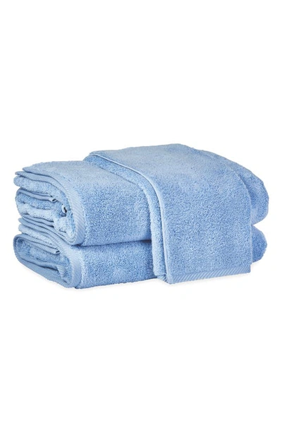 Shop Matouk Milagro Cotton Terry Hand Towel In Azure