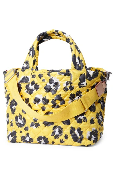 Shop Mz Wallace Deluxe Small Metro Tote In Yellow Leopard