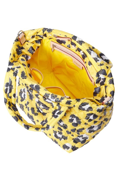 Shop Mz Wallace Deluxe Small Metro Tote In Yellow Leopard