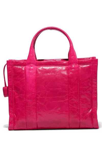 Marc Jacobs Medium The Shiny Crinkle Tote Bag In Magenta