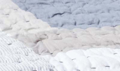 Shop Coyuchi Seascape Patchwork Organic Cotton Quilt In Alpine White W/ Multi