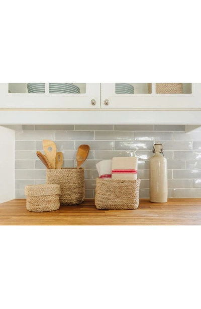 Shop Will And Atlas Will & Atlas Tabletop Square Jute Basket In Natural