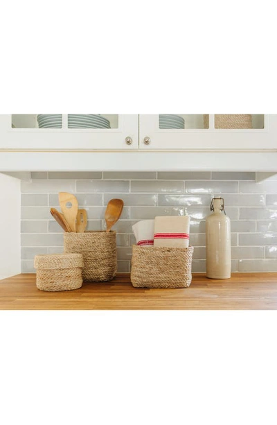 Will And Atlas Tabletop Square Jute Basket In Natural