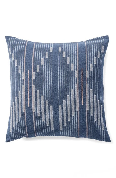 Shop Coyuchi Morelia Jacquard Organic Cotton Pillow Cover In Moonlight Blue