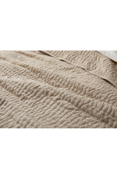 Shop Coyuchi Organic Cotton Chambray Quilt In Hazel Chambray