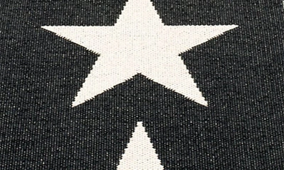 Pappelina Viggo Star Pattern Indoor/outdoor Rug In Black