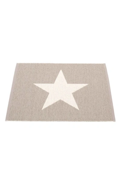 Pappelina Viggo Star Pattern Indoor/outdoor Rug In Mud