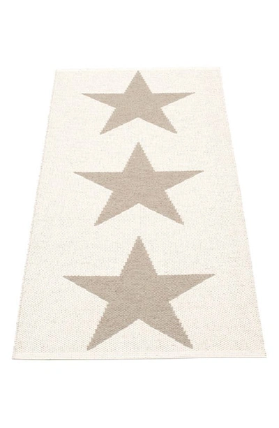 Pappelina Viggo Star Pattern Indoor/outdoor Rug In Mud