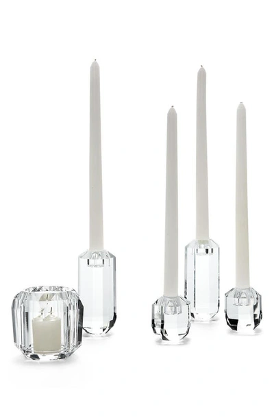 Shop Ralph Lauren Leigh Faceted Crystal Votive Candle Holder In Clear
