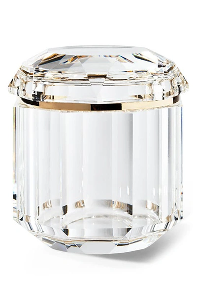 Shop Ralph Lauren Small Leigh Lead Crystal Jar In Clear/ Brass