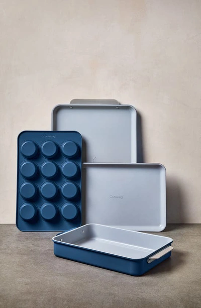 Shop Caraway Nontoxic Ceramic 5-piece Bakeware Set In Navy