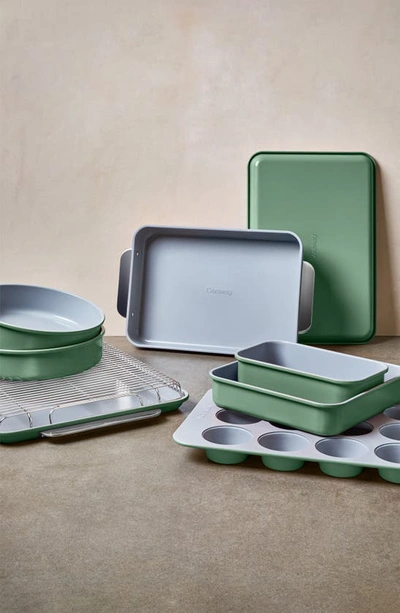 Shop Caraway 11-piece Nontoxic Ceramic Bakeware Set In Sage