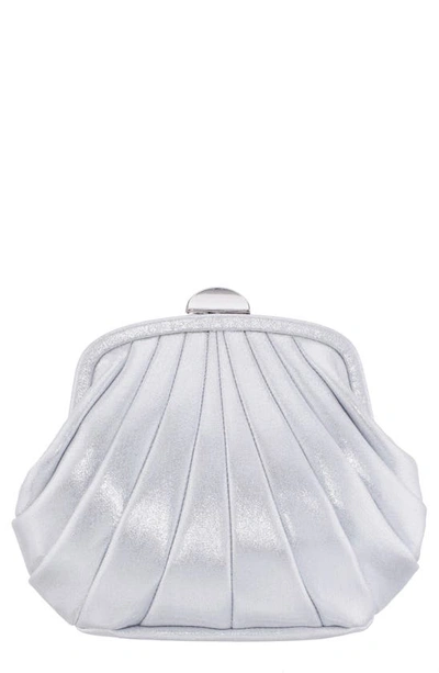 Shop Nina Billow Art Deco Frame Clutch In True Silver