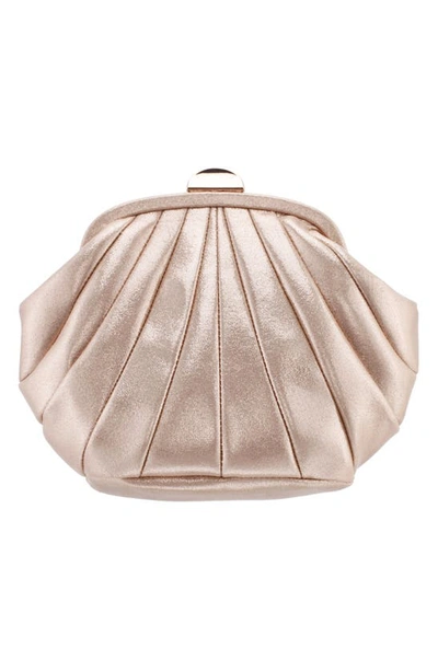 Shop Nina Billow Art Deco Frame Clutch In Taupe