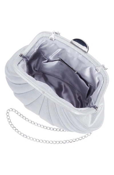 Nina Billow Art Deco Frame Clutch In True Silver