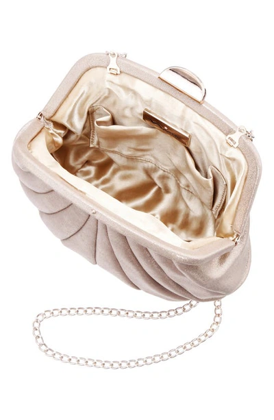 Shop Nina Billow Art Deco Frame Clutch In Taupe