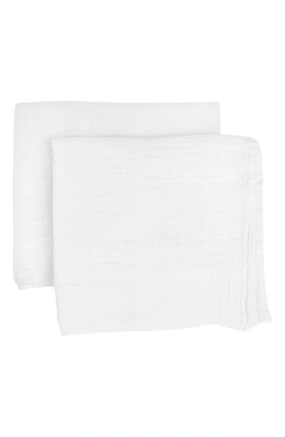 Shop Little Unicorn 2-pack Organic Cotton Muslin Swaddle Blanket In White