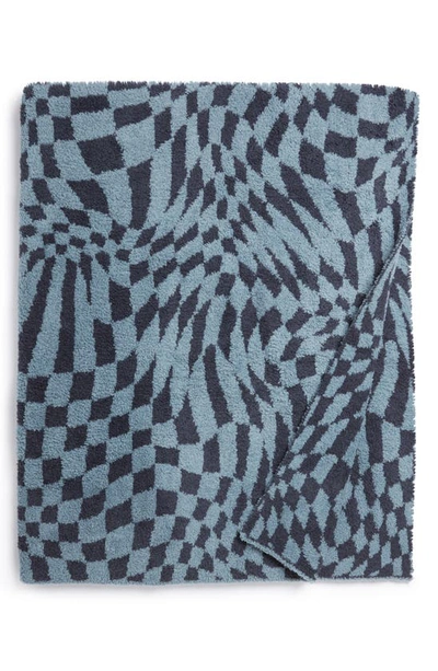 Shop Barefoot Dreams Cozychic™ Checkered Throw Blanket In Baltic Blue-tidewater