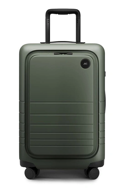 Shop Monos 23-inch Pro Plus Spinner Luggage In Olive Green