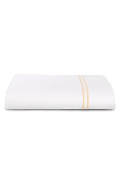 Shop Sferra Grande Hotel Cotton Flat Sheet In White/ Banana