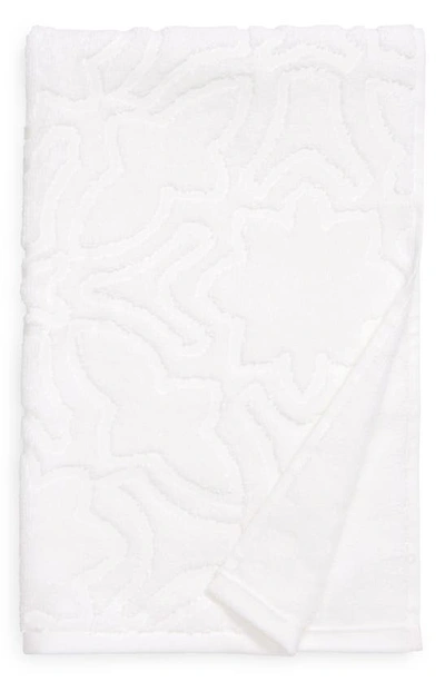 Shop Sferra Moresco Hand Towel In White