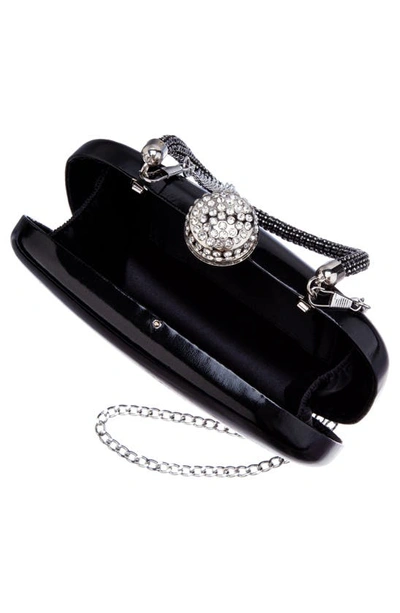 Shop Nina Crystal Handle Minaudiere In Black