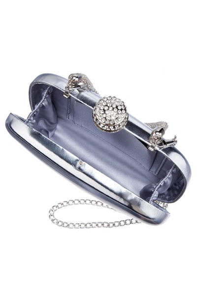 Shop Nina Crystal Handle Minaudiere In Silver