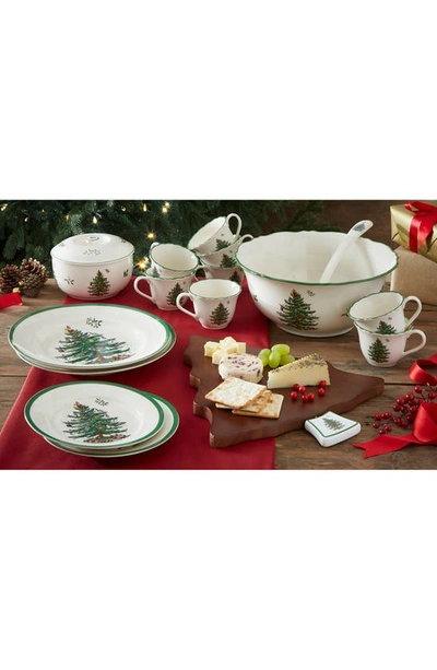 Shop Spode 10-piece Punch Bowl & Cups Set In Green