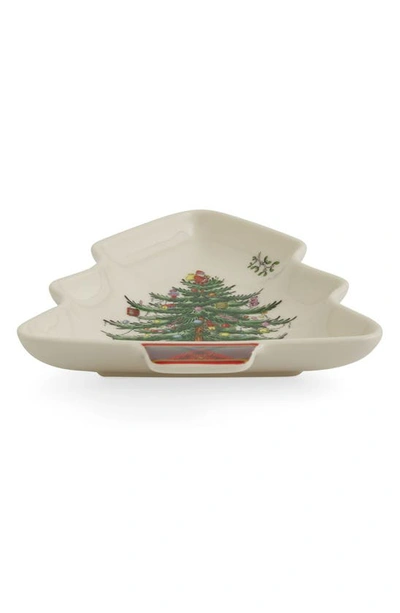 Spode Christmas Tree Shape Spoon Rest In Green