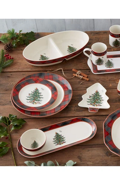 Spode Christmas Tree Shape Spoon Rest In Green