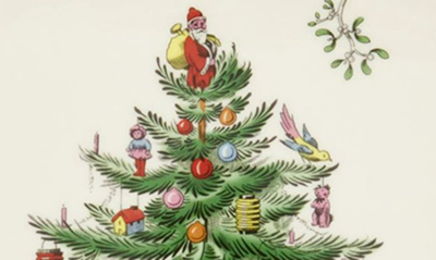 Spode Tartan Rectangular Platter In Green