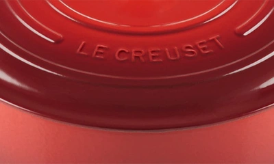 Shop Le Creuset Signature 7 1/4-quart Round Enamel Cast Iron Dutch Oven In Cerise