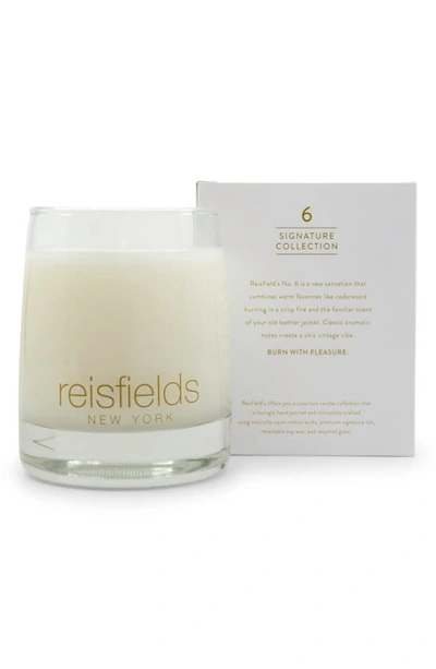 Shop Reisfields Classic Collection Scented Candle In White - No 6
