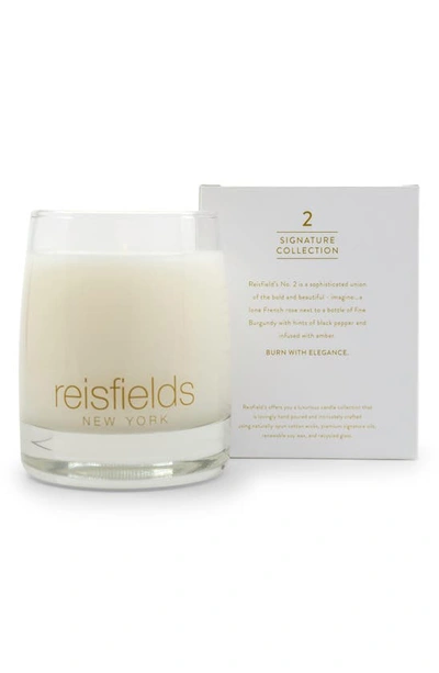 Shop Reisfields Classic Collection Scented Candle In White - No 2