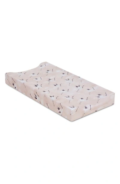 Shop Oilo Jersey Changing Pad Cover In Pink