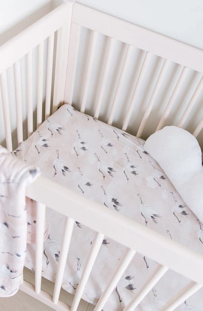Shop Oilo Jersey Crib Sheet In Pink