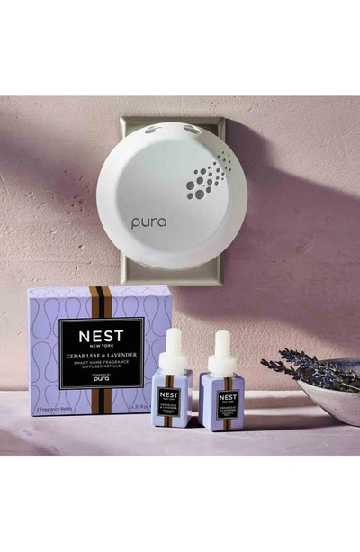 Shop Nest New York New York Pura Smart Home Fragrance Diffuser Refill Duo In Cedar Leaf And Lavendar