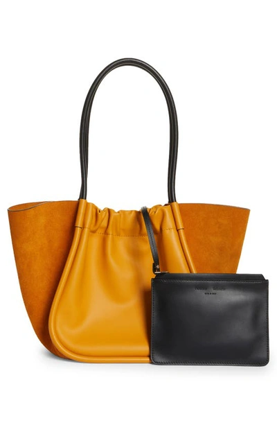 Shop Proenza Schouler Large Ruched Leather Tote In Bronze