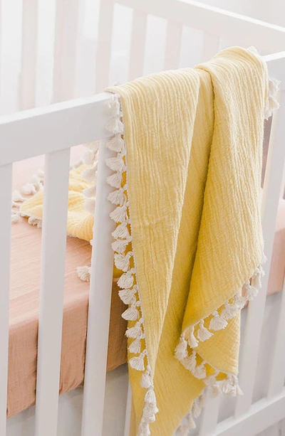 Shop Crane Baby Muslin Blanket In Yellow