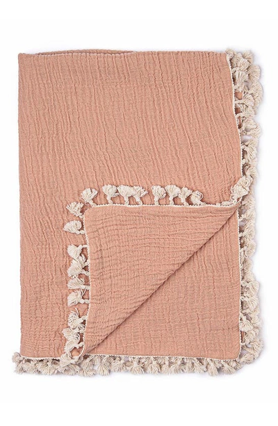 Crane Baby Muslin Blanket In Copper