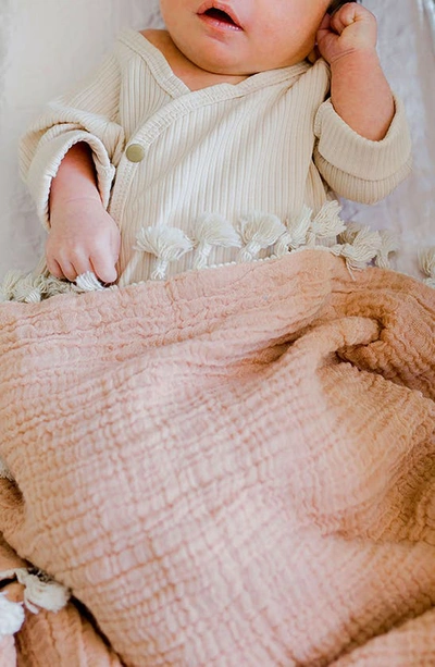 Crane Baby Muslin Blanket In Copper