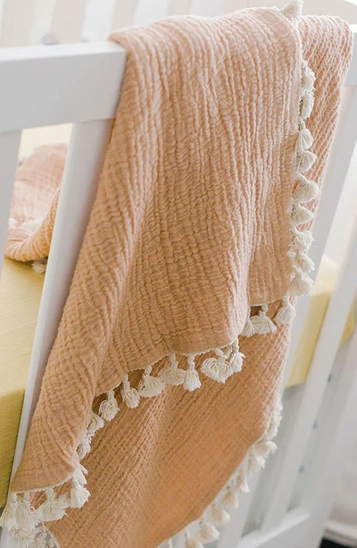 Crane Baby Muslin Blanket In Copper