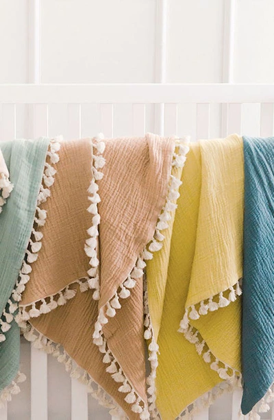 Crane Baby Muslin Blanket In Copper
