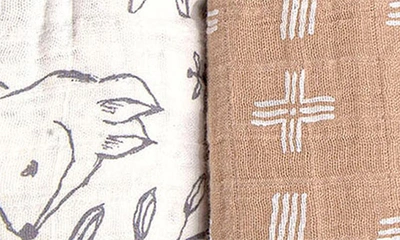 Crane Baby 2-pack Assorted Swaddle Blankets In Beige