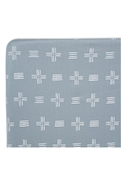 Crane Baby Fitted Crib Sheet In Blue/white