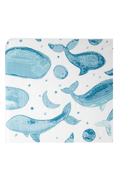 Crane Baby Fitted Crib Sheet In Blue Whale