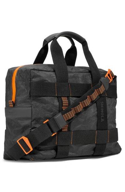 Shop Shinola 10,000 Mile Dyneema® Duffle Bag In Black/ Orange